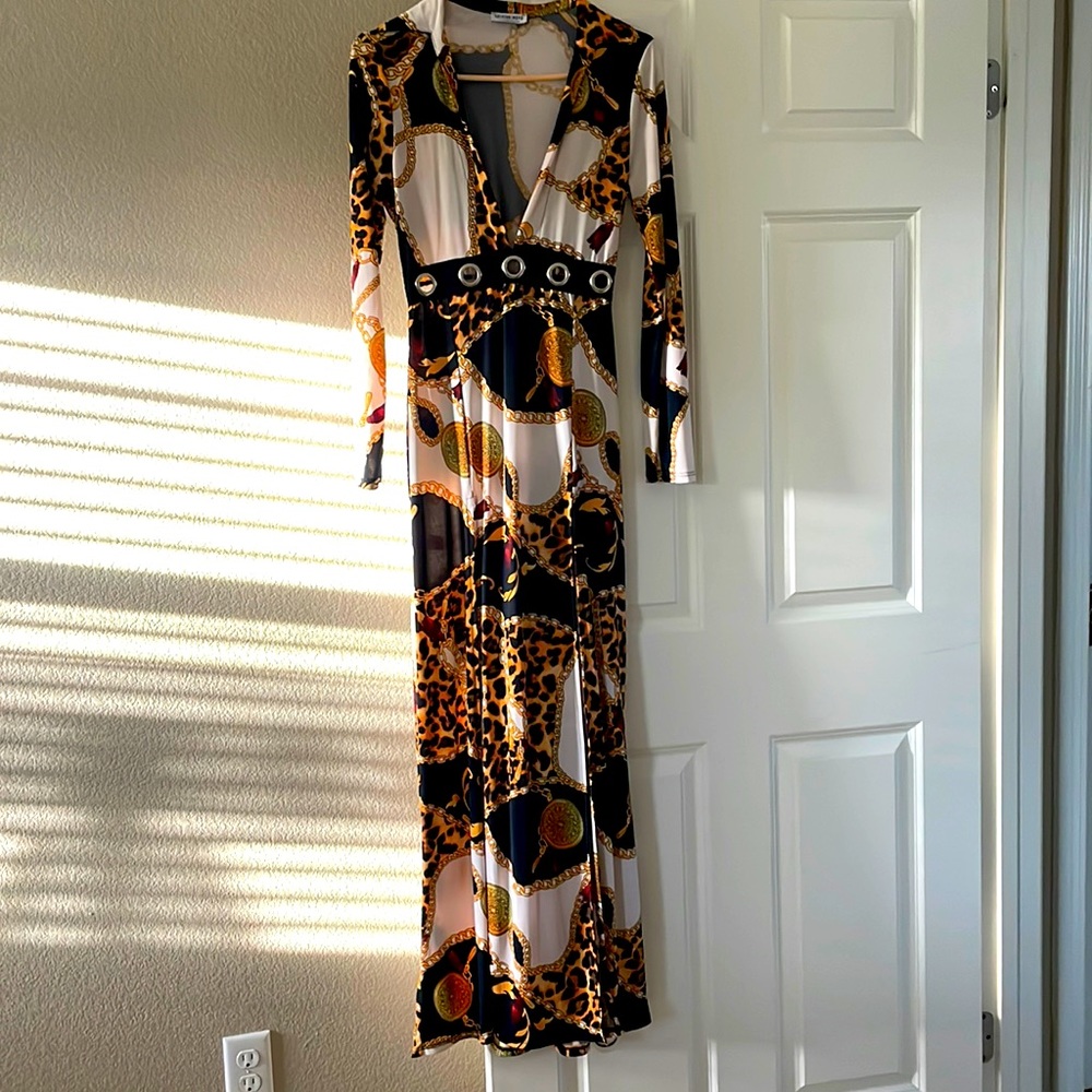 Maxi Multi-print Beautiful Dress